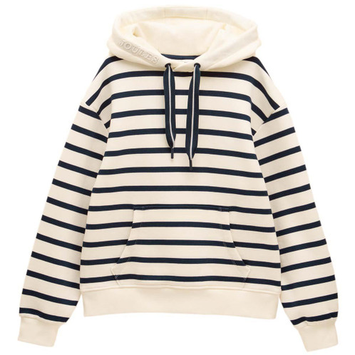 Cream/Navy Stripe Joules Womens Milbourne Hoodie