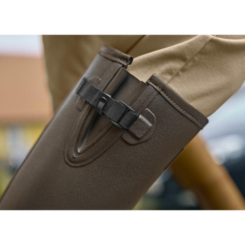 Dark Willow Green Harkila Mens Forester Gusset Rubber Boot Detail