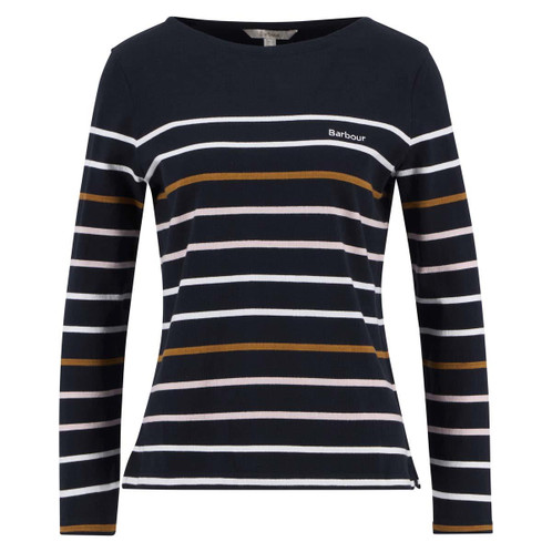 Navy Stripe Barbour Womens Hawkins Top