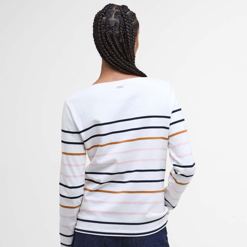 Cloud Stripe Barbour Womens Hawkins Top Back