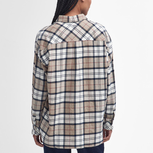 Hessian Tartan Barbour Womens Elishaw Check Shirt Back