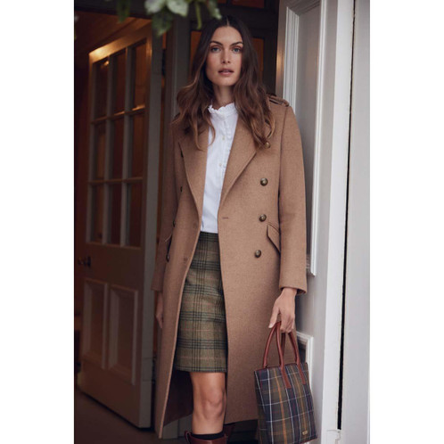 Camel Barbour Womens Cottesmore Wool Jacket Lifestyle