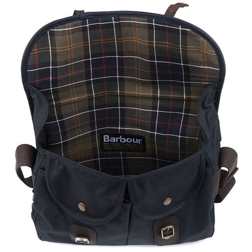 Barbour Unisex Wax Leather Tarras Bag Inside