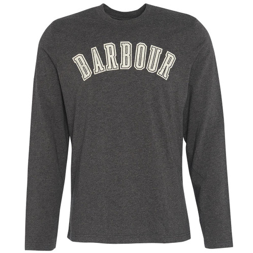 Charcoal Barbour Mens Tidworth Long Sleeve Relaxed T-Shirt