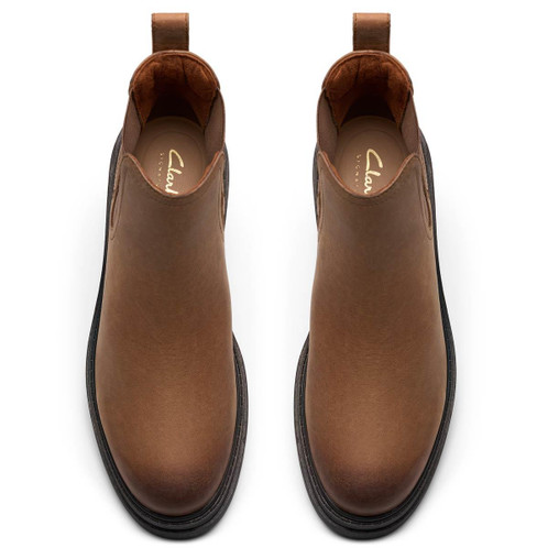 Walnut Leather Clarks Womens Orinoco3 Lane Chelsea Boots Top