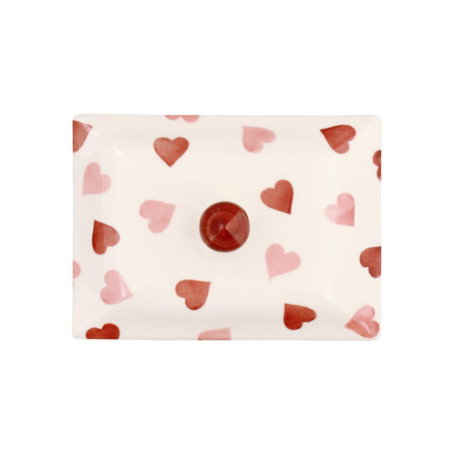 Emma Bridgewater Pink Hearts Small Butter Dish