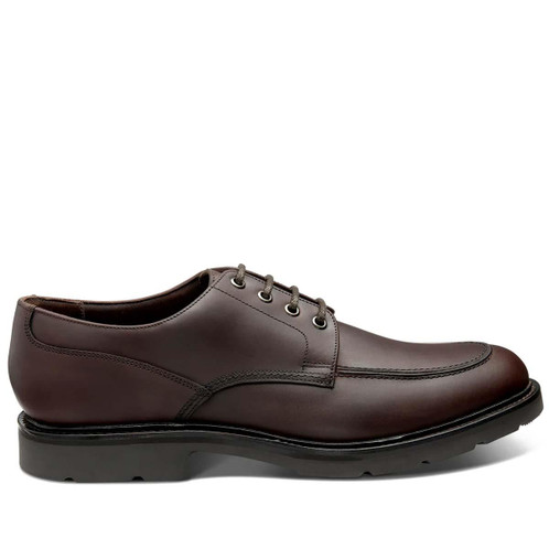 Dark Brown Waxy Leather Loake Mowbury Shoe Side