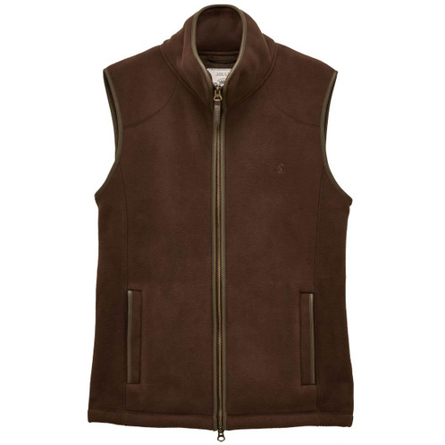 Brown Green Joules Mens Heritage Fleece Gilet