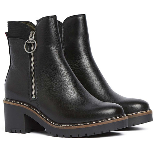 Black Barbour Womens Dahlia Heeled Boot