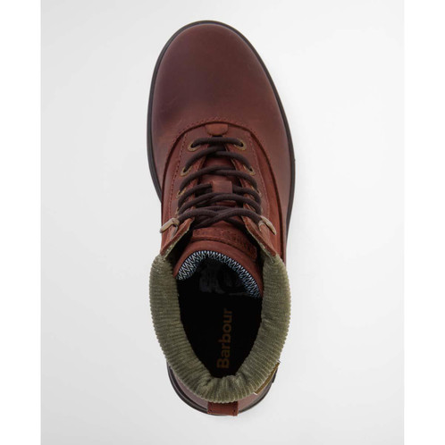 Mahogony/Chocolate Nubuck Barbour Womens Laurelle Lace Up Boot Top