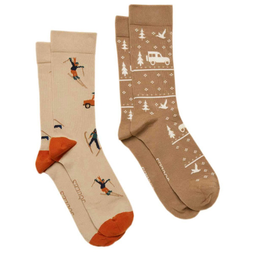Cream Joules Mens Kingsbury Socks 2 Pack