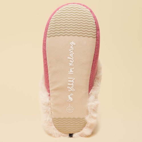 Pink/Cream Joules Womens Slippet Slippers Outsole