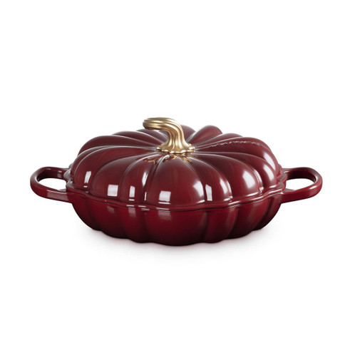 Le Creuset 28cm Cast Iron Pumpkin Shallow Casserole Dish