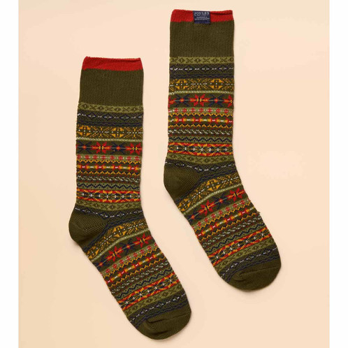 Green Joules Mens Alby Fair Isle Socks