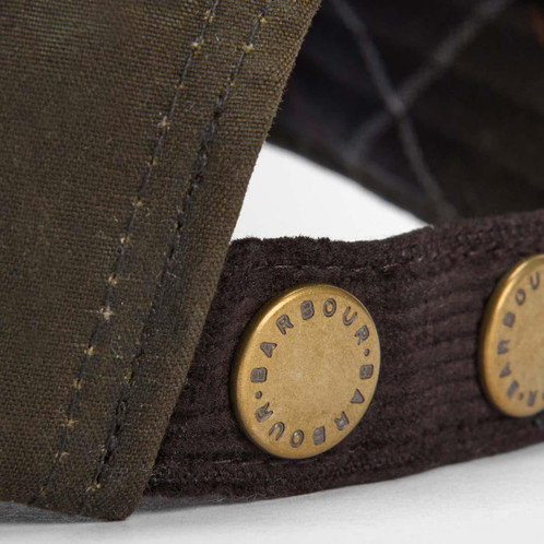 Olive/Brown Barbour Mens Ashby Cap Adjuster