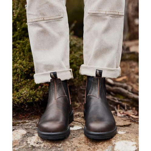 Vintage Brown Blundstone Unisex Classics 2440 Chelsea Boots Lifestyle