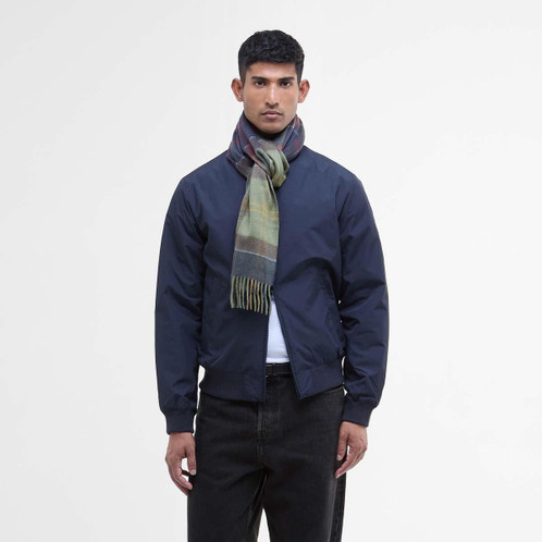 Classic Barbour Cashmere Tartan Scarf Front