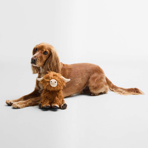 Barbour Dog Highland Cow Toy With Dog
