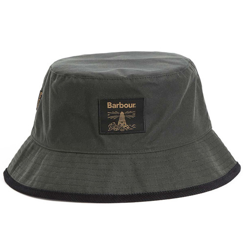 Sage Barbour Mens Field Wax Bucket Hat