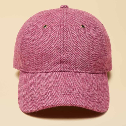 Plum Purple Joules Womens Perry Tweed Baseball Cap