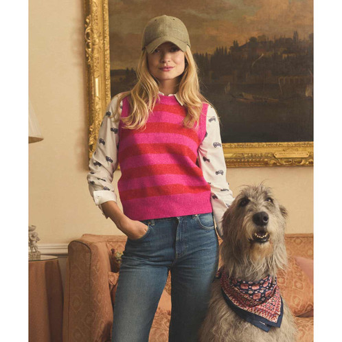 Green Joules Womens Perry Tweed Baseball Cap On Model