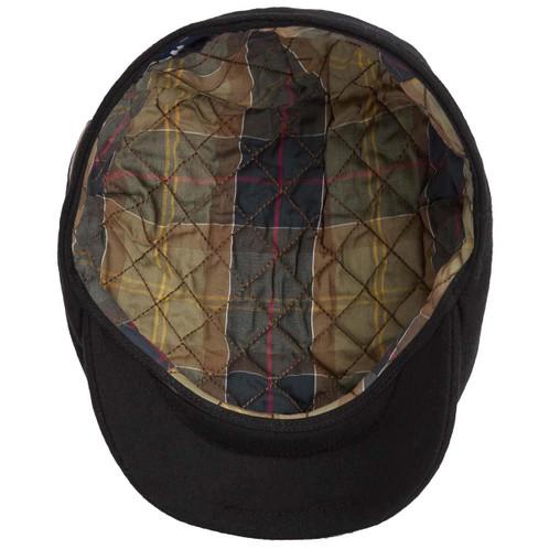 Black Barbour Redshore Flat Cap Lining