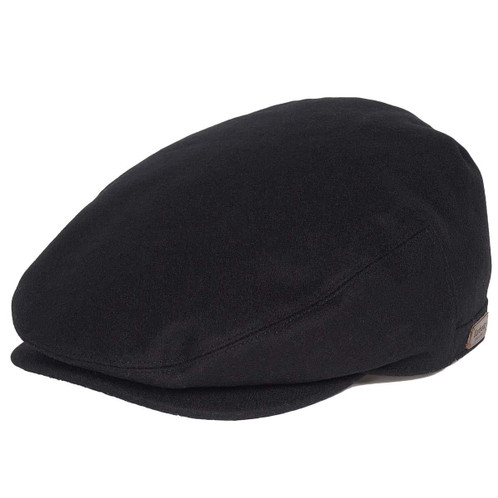 Black Barbour Redshore Flat Cap