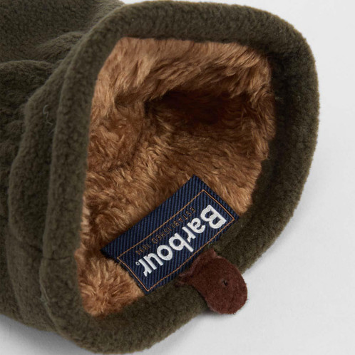 Olive Barbour Mens Coalford Fleece Glove Inner