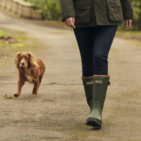 Olive Barbour Tempest Wellies Womens Lifestyle