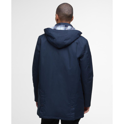 Navy Barbour Mens Chelsea Waterproof Mac Back