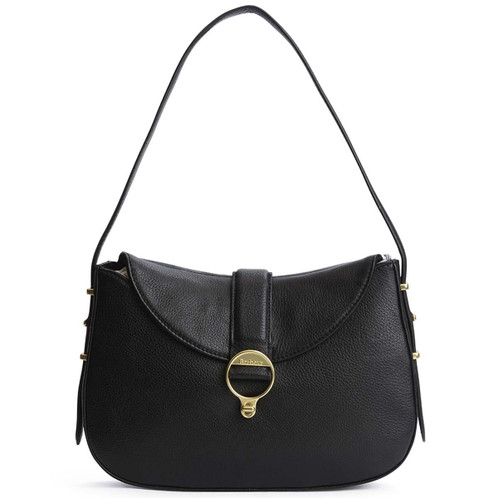 Black Barbour Womens Alder Leather Sling Bag