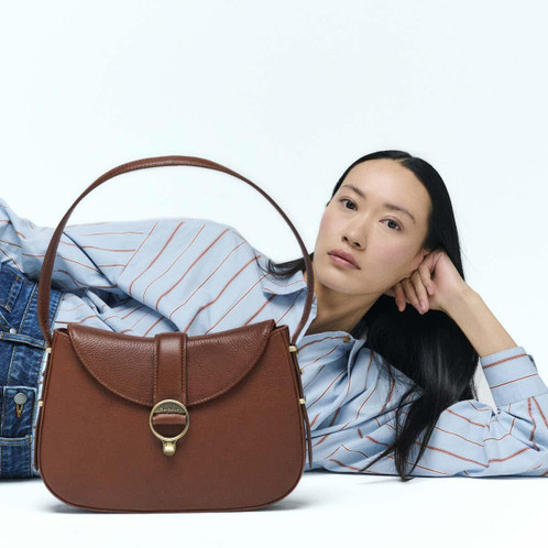 Brown Barbour Womens Alder Leather Sling Bag Lifestyle