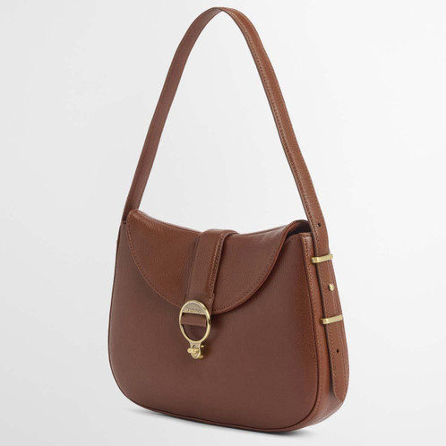 Brown Barbour Womens Alder Leather Sling Bag Side