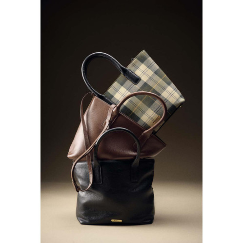 Barbour Womens Birch Tartan Tote Bag Lifestyle