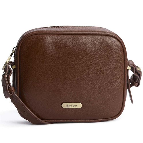 Brown Barbour Womens Daphne Leather Crossbody Bag