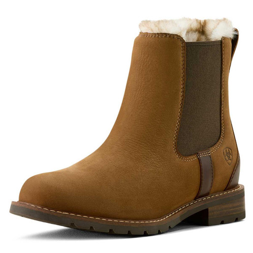 Amber Brown Ariat Womens Wexford Sherpa Waterproof Boots