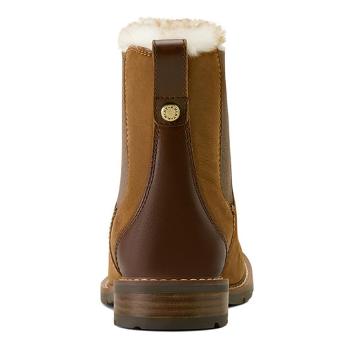 Amber Brown Ariat Womens Wexford Sherpa Waterproof Boots Back
