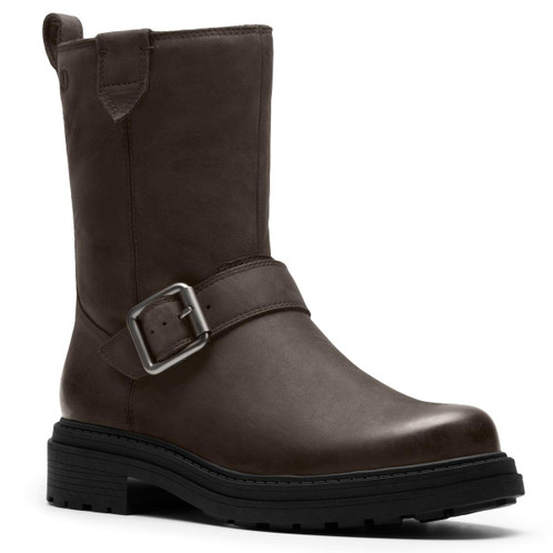 Dark Grey Leather Clarks Womens Orinoco3 Bay Boot