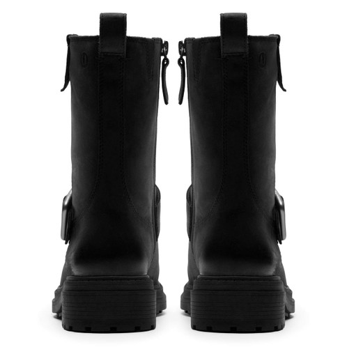 Black Leather Clarks Womens Orinoco3 Bay Boot Back