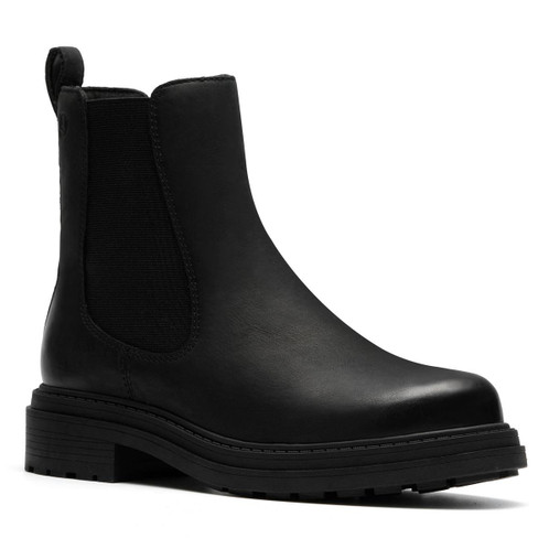 Black Leather Clarks Womens Orinoco 3 Top Boot