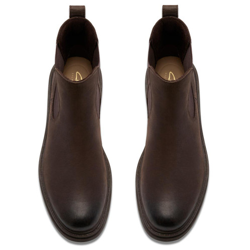 Dark Brown Leather Clarks Womens Orinoco 3 Top Boot Top