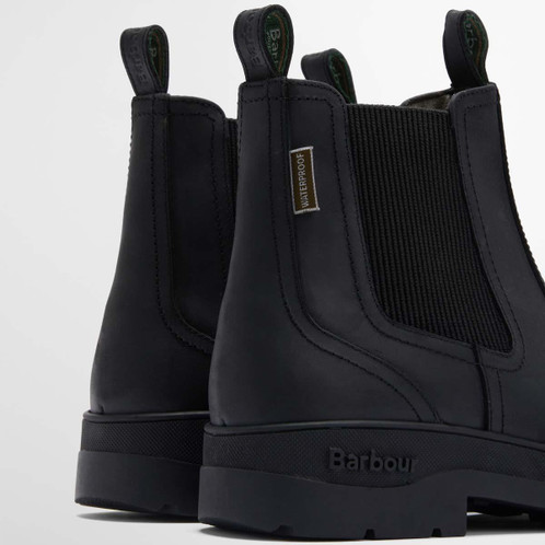 Black Barbour Mens Turnbull Chelsea Boot Back
