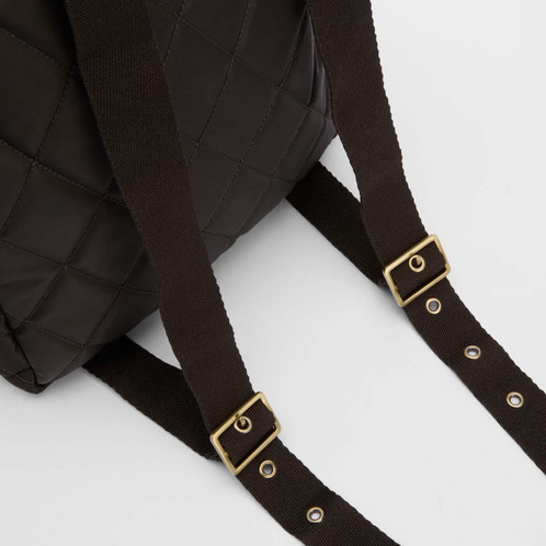 Olive Barbour Womens Quilted Backpack Adjusters