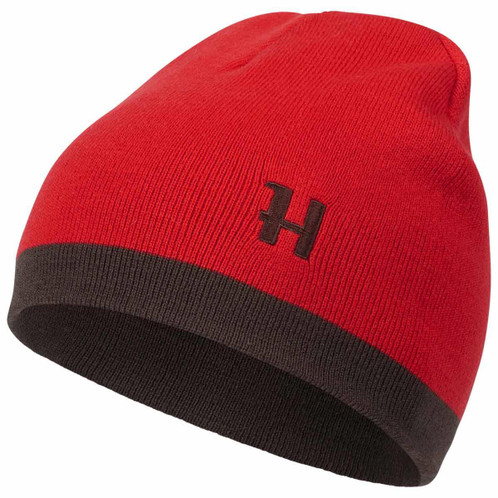 Shadow Brown/Red Harkila Unisex Aspire Reversible Beanie Reversed
