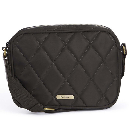 Olive Barbour Womens Quilted Crossbody Bag