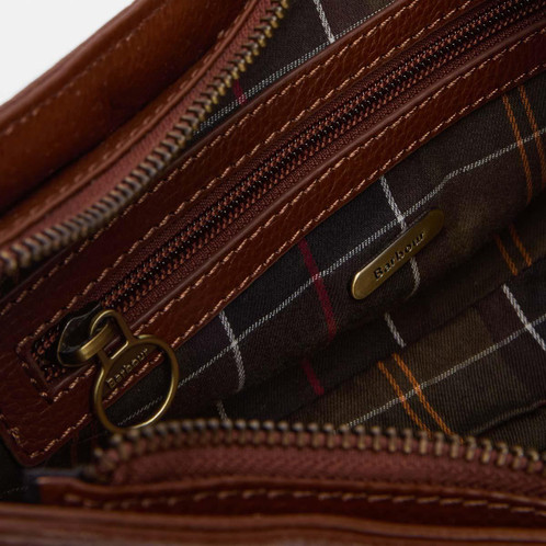 Brown Barbour Womens Sorrel Leather Sling Bag Inside