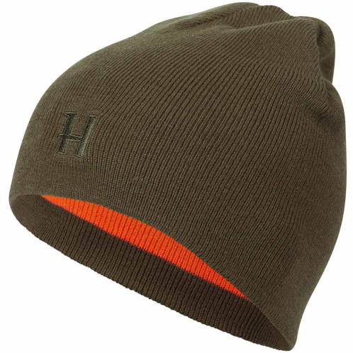 Willow Green/Orange Harkila Mens Reversible Beanie