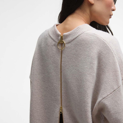 Natural Barbour Womens Leonie Knitted Jumper Back