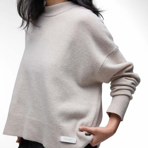 Natural Barbour Womens Leonie Knitted Jumper Side