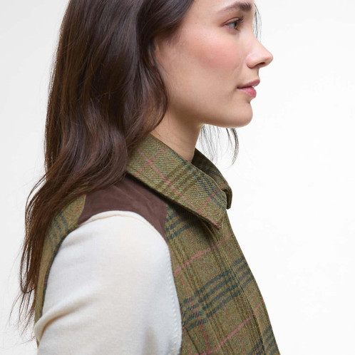 Arabesque/Brown Barbour Womens Rosemary Wool Gilet Side